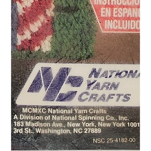 NIB Vintage Latch Hook Kit XR93 Santa's Workshop 18" x 24" National Yarn - Picture 3 of 4